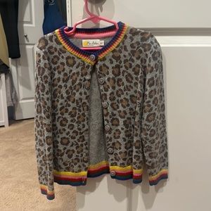 Mini Boden girls leopard print cardigan